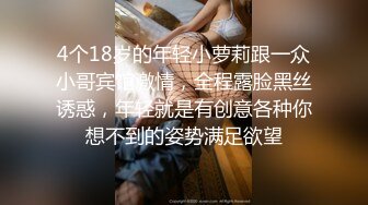 4个18岁的年轻小萝莉跟一众小哥宾馆激情，全程露脸黑丝诱惑，年轻就是有创意各种你想不到的姿势满足欲望